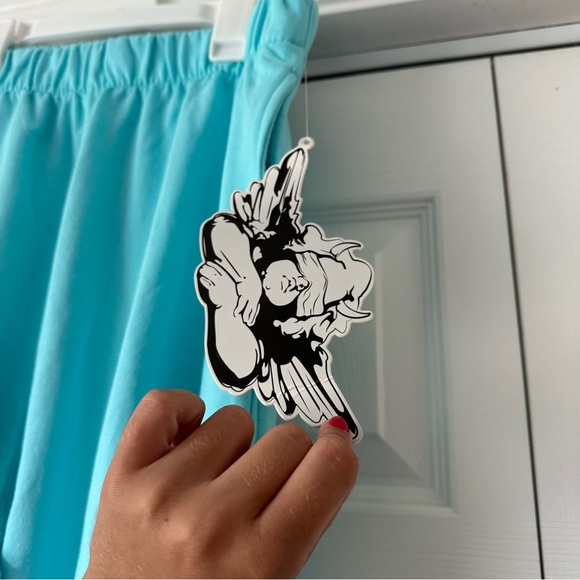 NWT Boys Lie Sweatpants - Aqua Blue w/ Pale Pink Text - Picture 9 of 11